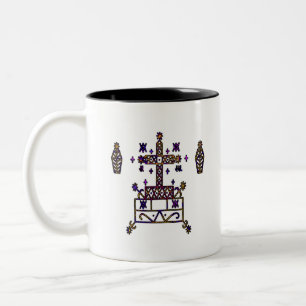 Taza Bicolor Barón morado Samedi Veve Sigil