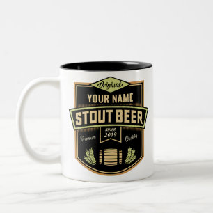 Taza Bicolor Barra personalizada de etiquetas de elaboración de