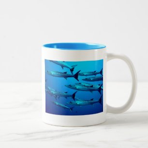 Taza Bicolor barracuda buceo profundo mar océano agua tropical