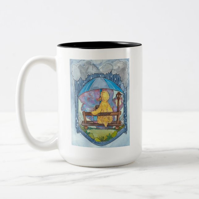 Taza Bicolor Barrio Sésamo | Pájaro grande - Amado (Izquierda)