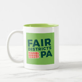 Taza Bicolor Barrios justos PA Mug w Green Interior