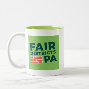 Taza Bicolor Barrios justos PA Mug w Green Interior