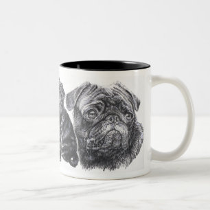 Taza Bicolor Barro amasado negro