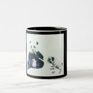 Taza Bicolor Barro amasado y panda