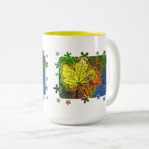 TAZA BICOLOR BARRO DE CAFÉ DE DOS TONOS AUTUMNO