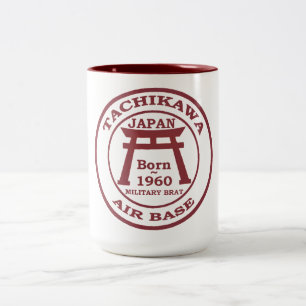 Taza Bicolor Base aérea nacida 1960 de Tachikawa