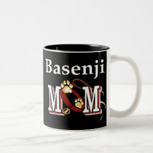 Taza Bicolor Basenji Mom Mug