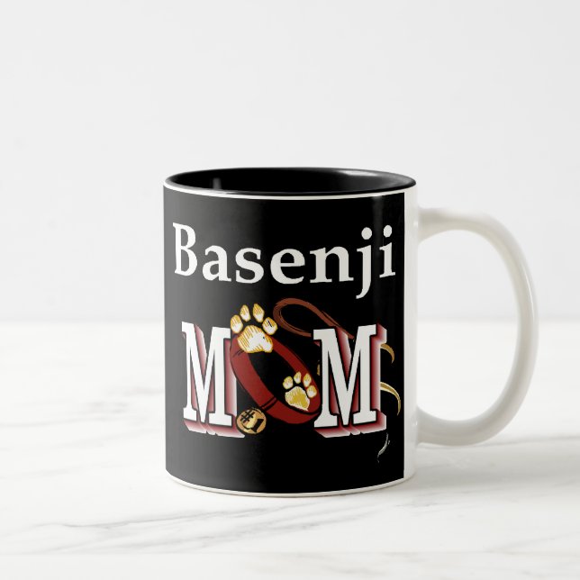 Taza Bicolor Basenji Mom Mug (Derecha)