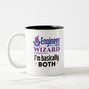 Taza Bicolor Básicamente, el Asistente para ingenieros.
