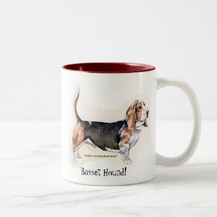 Taza Bicolor Basset Hound Mug