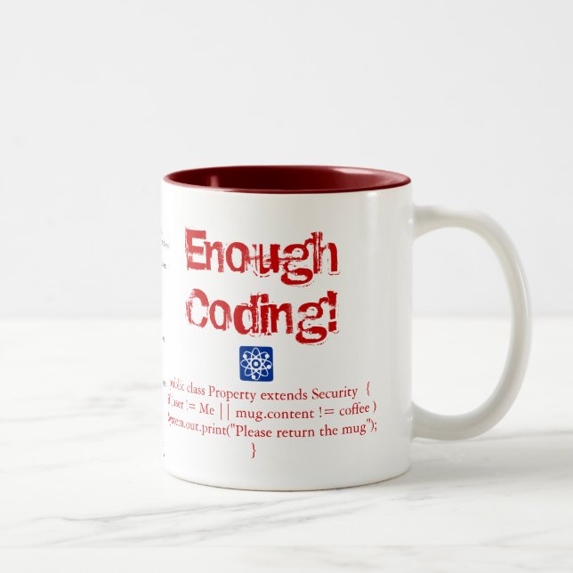 Taza Bicolor ¡Bastante codificación! (Derecha)