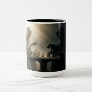Taza Bicolor Batalla de Ajedrez Atemporal
