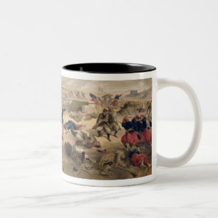 Taza Bicolor Batalla del Tchernaya, el 16 de agosto de 1855,