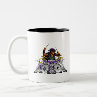 Taza Bicolor Batería de Rockin Rottie