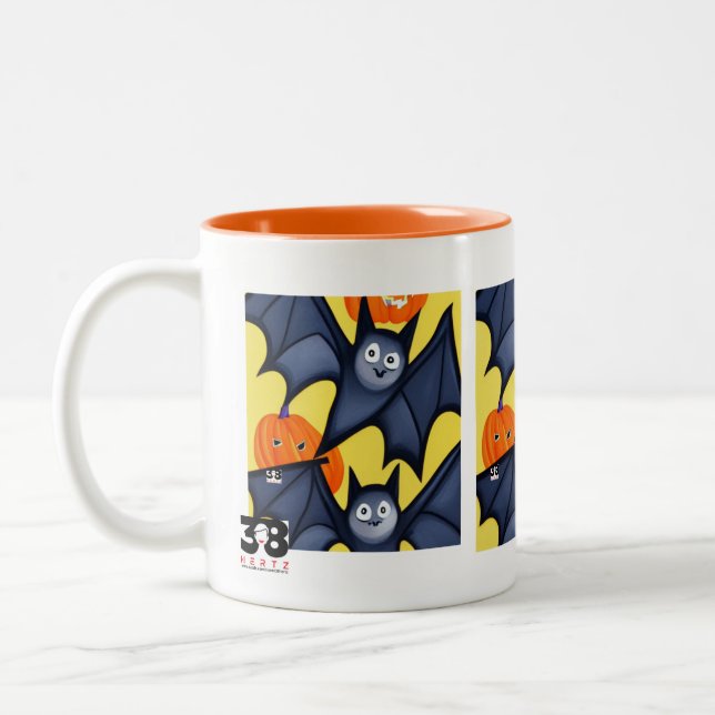 Taza Bicolor Batería y calabazas (Izquierda)