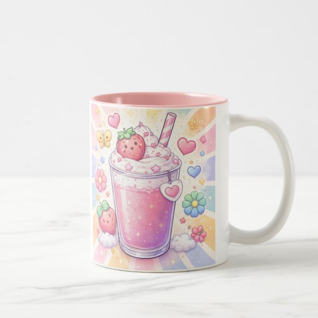 Taza Bicolor Batido de Sueños de Fresa (Derecha)
