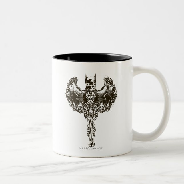 Taza Bicolor Batman Cowl y Escudo de cráneo (Derecha)
