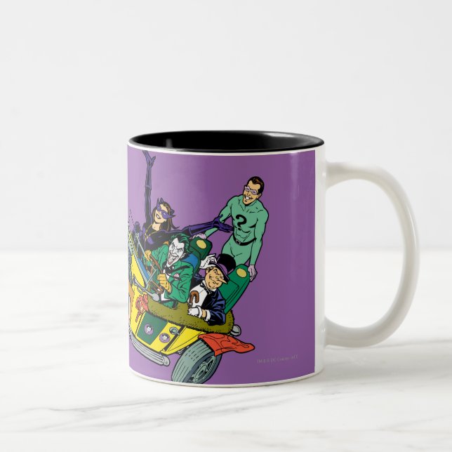 Taza Bicolor Batman Villains En Jokermobile (Derecha)