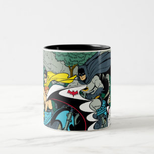 Taza Bicolor Batman Y Robin En Batcycle