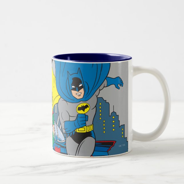 Taza Bicolor Batman Y Robin Running (Derecha)