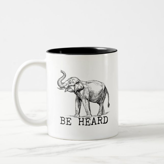 Taza Bicolor Be Heard Cute Elephant (Izquierda)