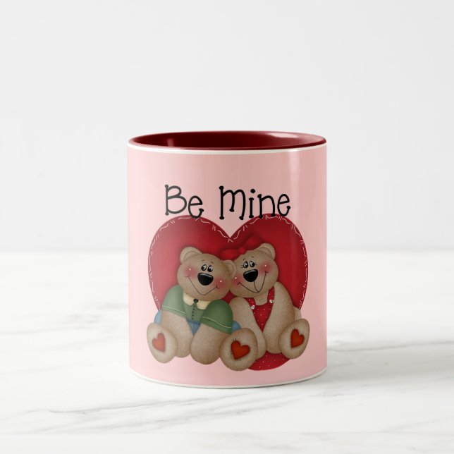 Taza Bicolor Be Mine Bear Pareja Mug (Centro)