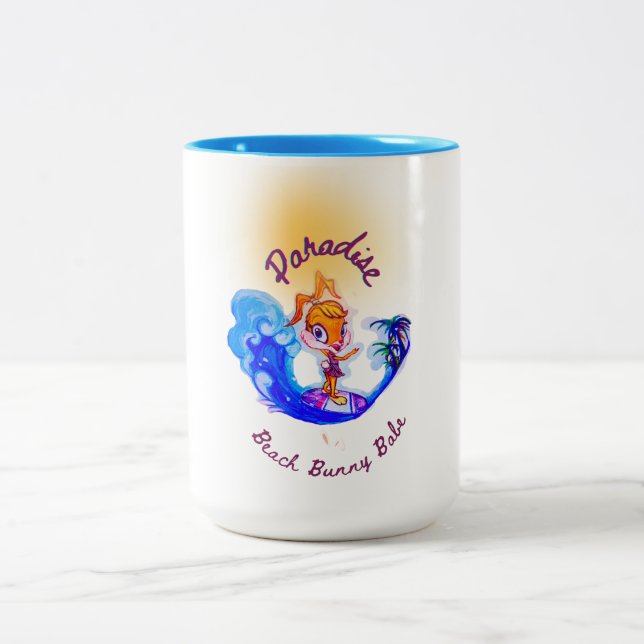 Taza Bicolor "Beach Babe Surfer" (Centro)