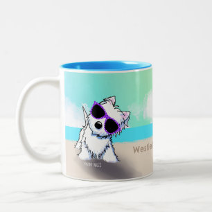Taza Bicolor Beach Westie Classic Mug, 11 oz