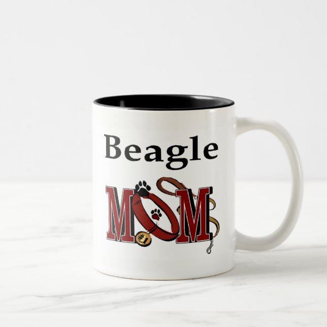 Taza Bicolor Beagle Dog MOM (Derecha)