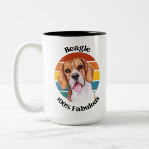 Taza Bicolor Beagle graciosa cita dos tonos café Mug