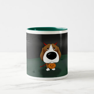 Taza Bicolor Beagle Halloween