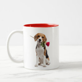 Taza Bicolor Beagle Love
