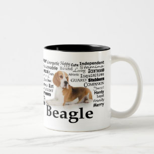 Taza Bicolor Beagle Traits Mug