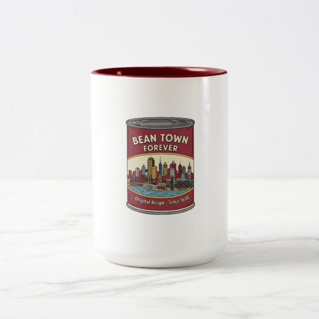 Taza Bicolor Bean Town Forever Boston (Centro)