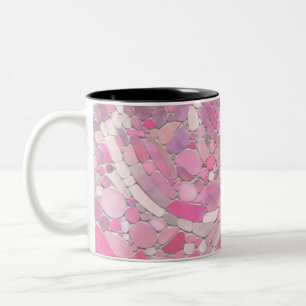 Taza Bicolor Bebbles Mosaic Art - Rosa Rubor Rosa