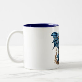 Taza Bicolor Bebé azul Dragón con dos tonos