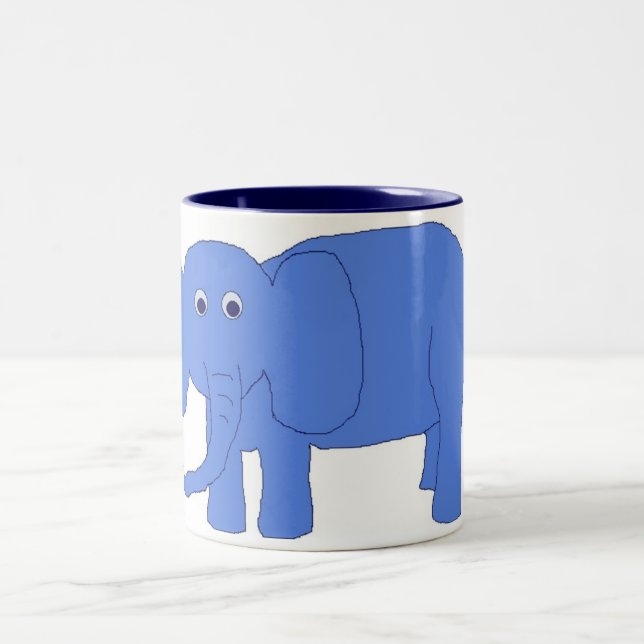 Taza Bicolor Bebé azul Mugre elefante (Centro)