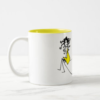 Taza Bicolor Bebe bajo el Sol: Amarillo – Loreen Loves Mug