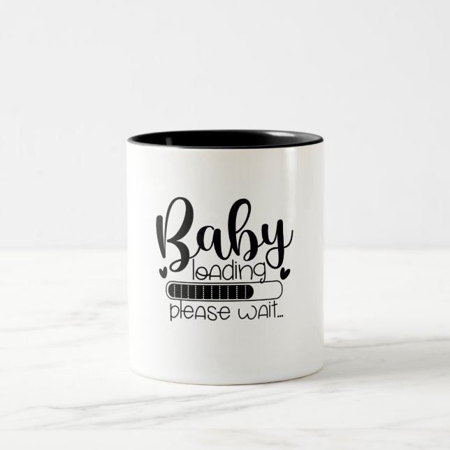 Taza Bicolor Bebé cargando tazón de café de dos tonos (Centro)