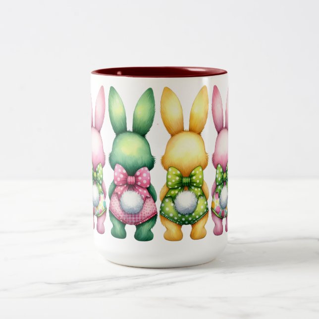 Taza Bicolor Bebé conejo de playa (Centro)