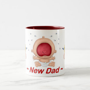 Taza Bicolor Bebé de arrastre - Nuevo papá