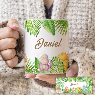 Taza Bicolor Bebé Dinosaurios