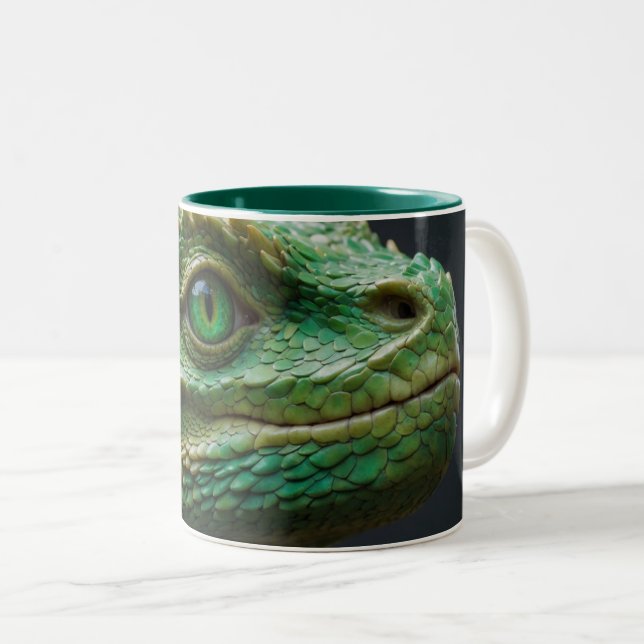 Taza Bicolor Bebé Dragon Fantasy Art (Anverso derecho)