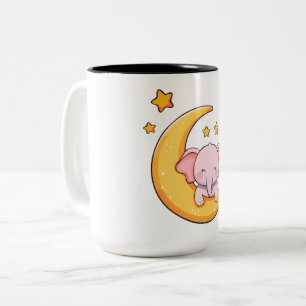 Taza Bicolor Bebé elefante lindo
