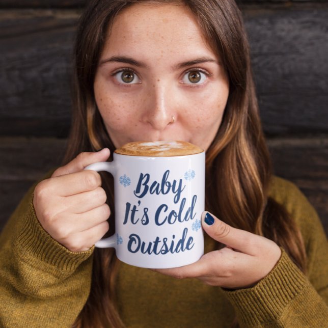 Taza Bicolor Bebé hace frío afuera (Subido por el creador)