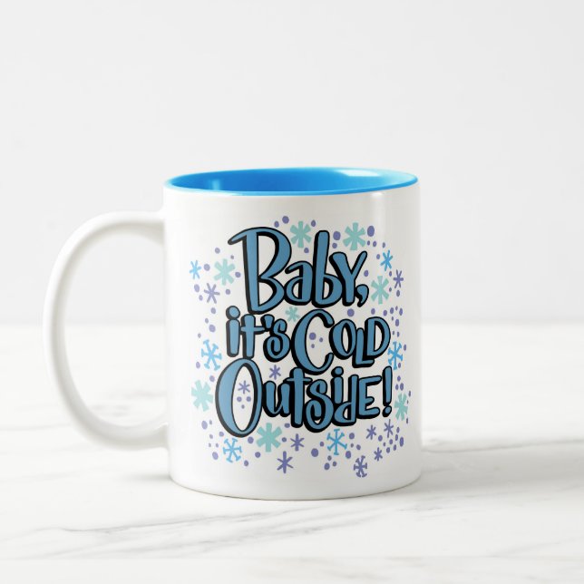 Taza Bicolor Bebé, hace frío afuera (Izquierda)