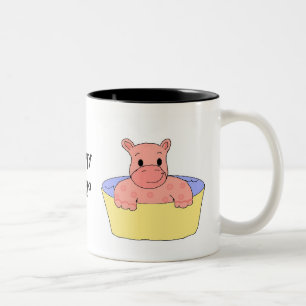 Taza Bicolor Bebé Hipopótamo Feliz