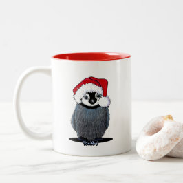 Taza Bicolor Bebé Pingüino Navidad Mug