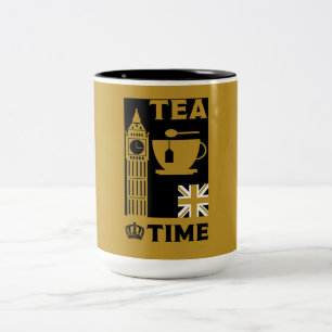 Taza Bicolor Bebidas de té clásicas británicas