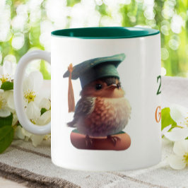 Taza Bicolor Bechuza Graduada Personalizada